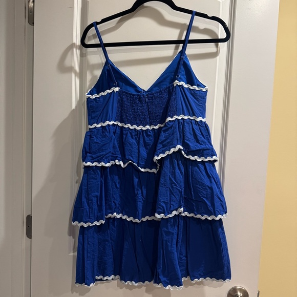 Blue Ruffled Mini Dress - Picture 3 of 3